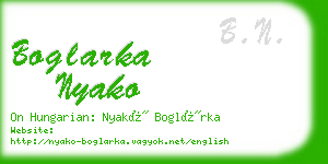 boglarka nyako business card